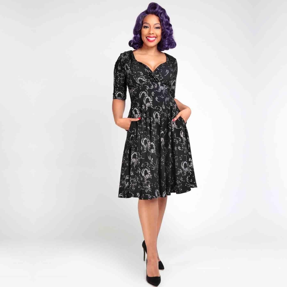 Collectif Trixie Dream Castle Retro 50s Doll Swing Dress